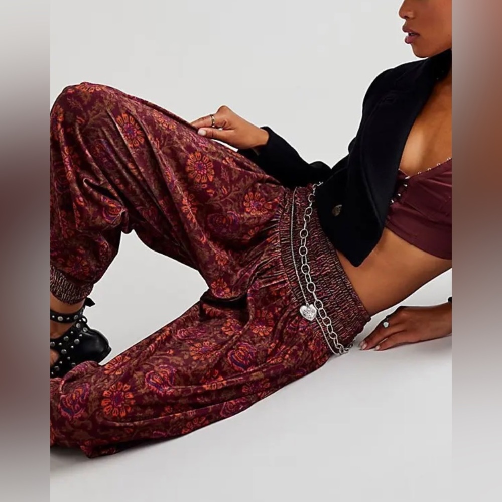Nwot Free People Marla Velvet Pants